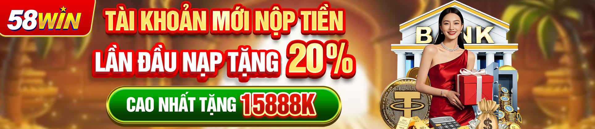 banner thương hiệu nhà cái 58win